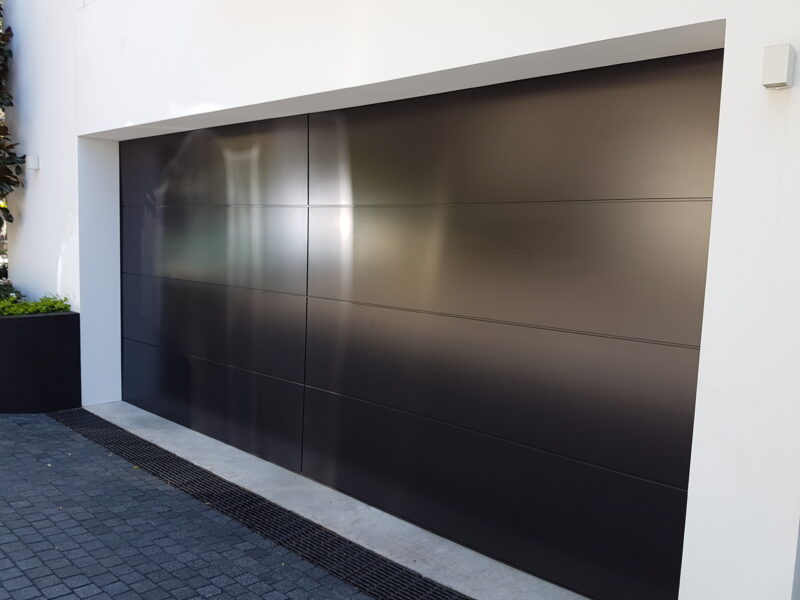 Sectional Overhead Door compact laminate panels spray paint finish 2 pack polyurehane